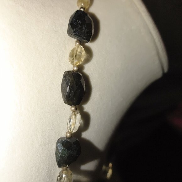 Sterling Silver Labradorite Necklace Blue Large Stone Artisan Natural Gemstone - Picture 13 of 16